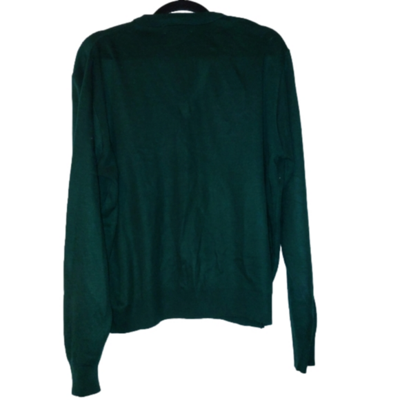 Grand Slam Men's V-Neck Golf Sweater Hunter Green Size M Vintage  80's N… - Picture 7 of 11